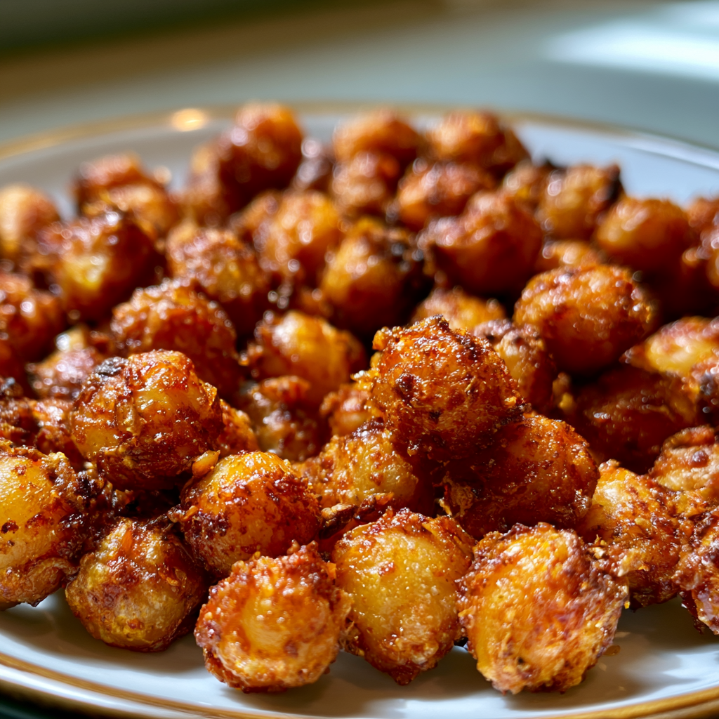 Krokante airfryer kikkererwten met rokerige kruiden voor een Perfecte snack