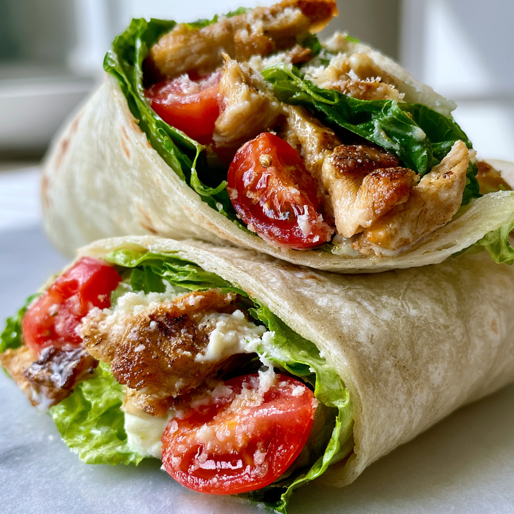 Krokante caesarwrap met kip voor een perfecte lunchervaring