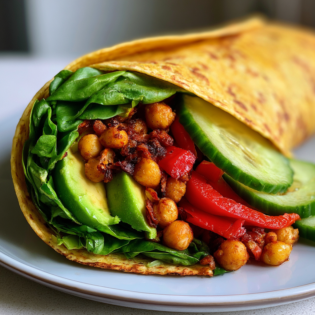 Krokante kikkererwten en groentewraps met 10 onweerstaanbare ingrediënten