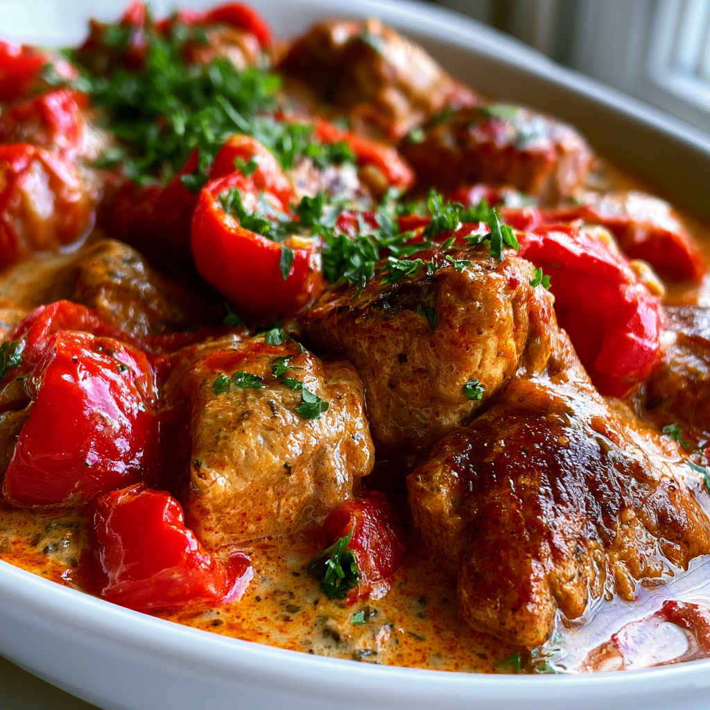 One-pan romige paprika kip met 30 minuten voor een perfecte maaltijd