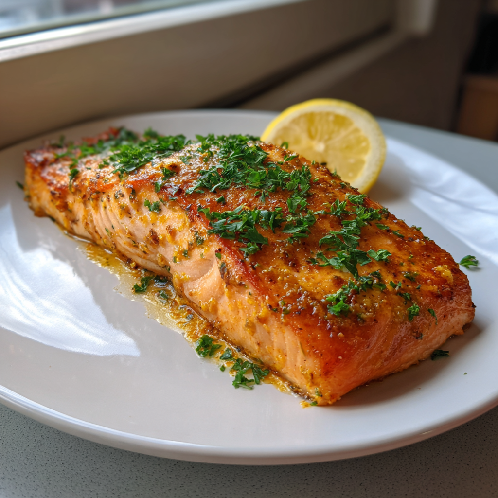 Zalmfilet met Mosterd: Perfect in 25 minuten goudbruin