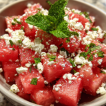 Frisse Watermeloensalade met Feta: Verfrissende en eenvoudige salade