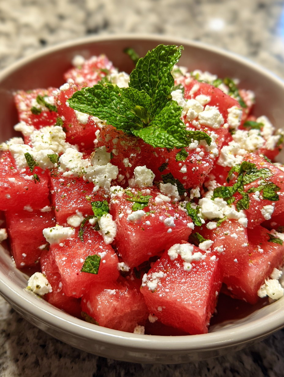 Frisse Watermeloensalade met Feta: Verfrissende en eenvoudige salade