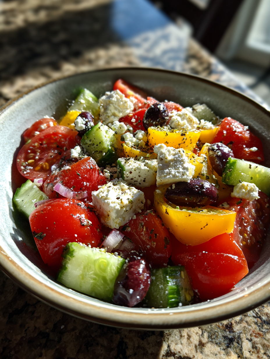 Griekse Salade met Olijven en Feta: Heerlijke en frisse zomersalade