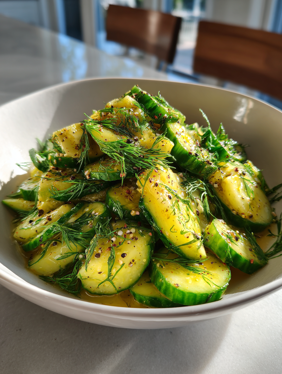 Komkommersalade met Dille: Verfrissend en eenvoudig te maken