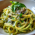 pasta recepten: heerlijke romige pesto met versgemaakte pasta