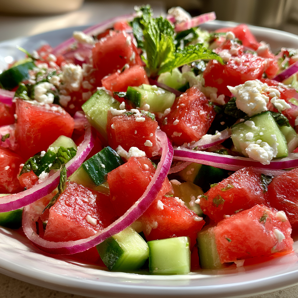 Watermelon Cucumber Salad: Perfect Refreshing Summer Recipe