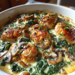 Koolhydraatarme Ovenschotel met Kip Spinazie en Champignons: Romige en gezonde maaltijd voor elke dag