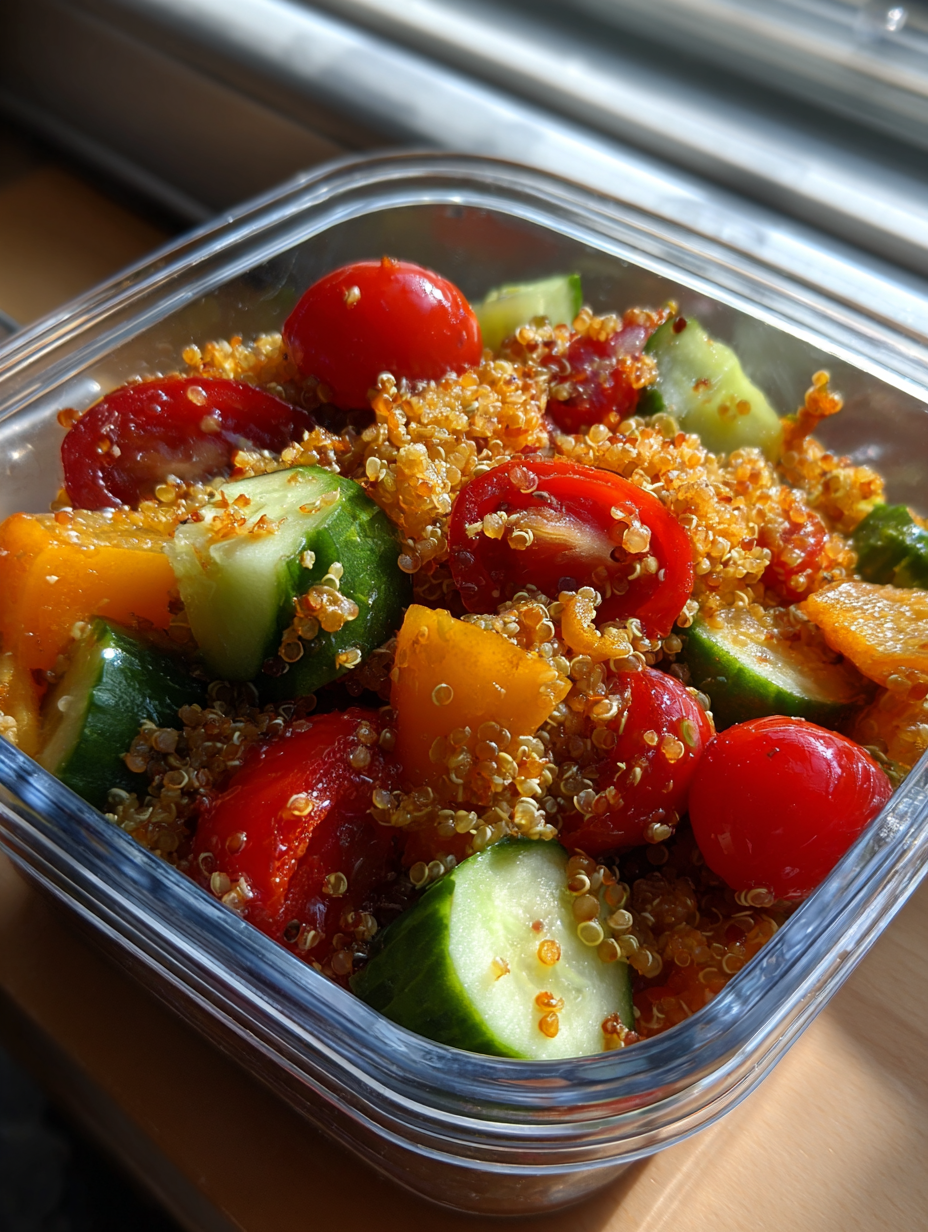 lunch box ideas: Gezonde lunchbox met quinoa en groenten recept