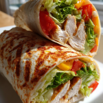 makkelijke school lunch: een heerlijke wrap met groenten en kip