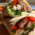 school lunch ideas: heerlijke gezonde wrap met kip en groenten