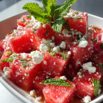 watermeloen salade recept: heerlijke combinatie met feta en munt
