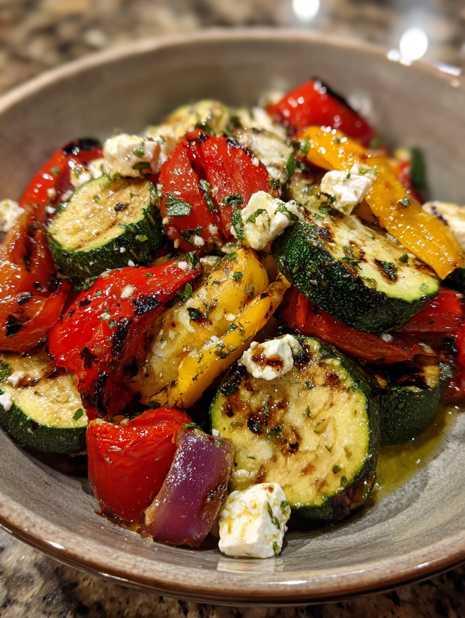 Gegrilde Groentesalade met Feta: Heerlijke en gezonde zomermaaltijd