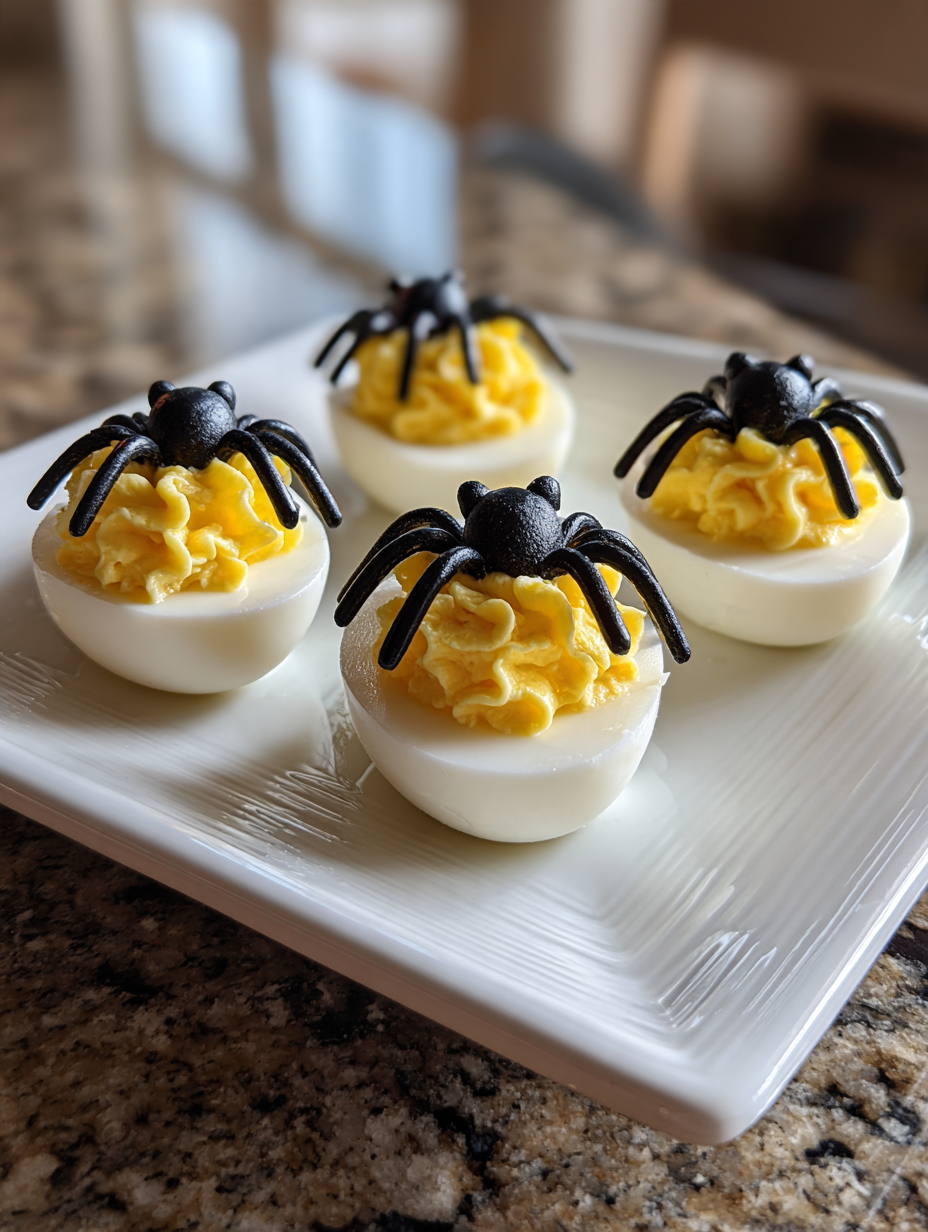 Halloween Gevulde Eieren Spin: Een heerlijke en makkelijke snack