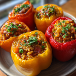 Halloween Gevulde Paprika Pompoen: Heerlijke en makkelijke traktatie