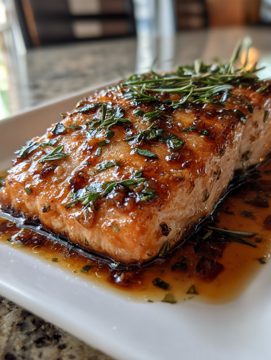 Honing-Knoflook Zalm: Malse zalm met een zoete knoflooksmaak