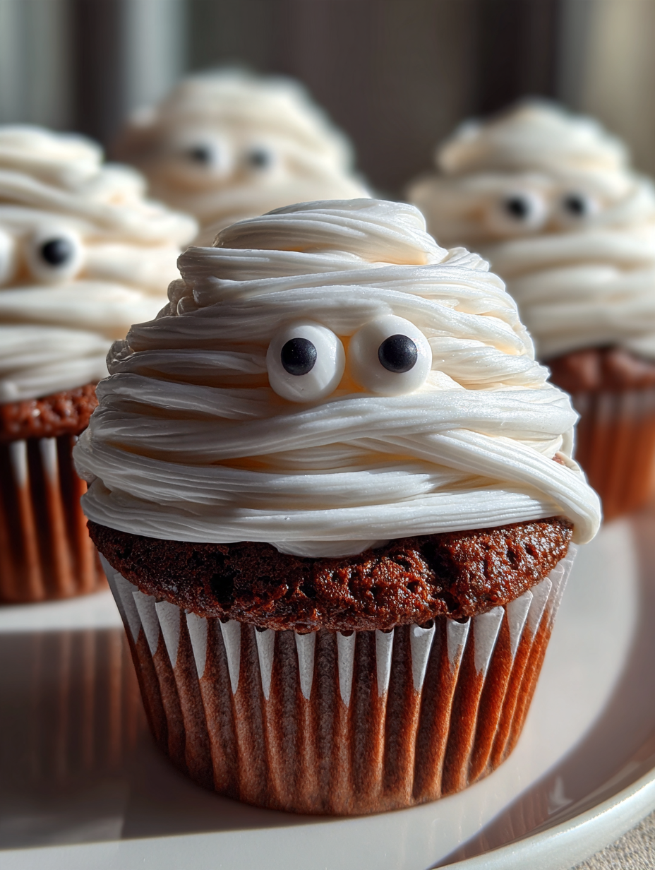 Mummie Cupcakes Roomkaas Topping: Heerlijke Halloween traktatie