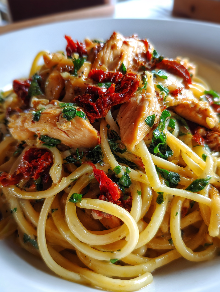 Pasta met Kip en Zongedroogde Tomaten: Een heerlijke, makkelijke maaltijd
